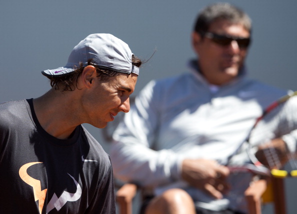 Rafa Nadal entrenando en el Mutua Madrid Open 2014
